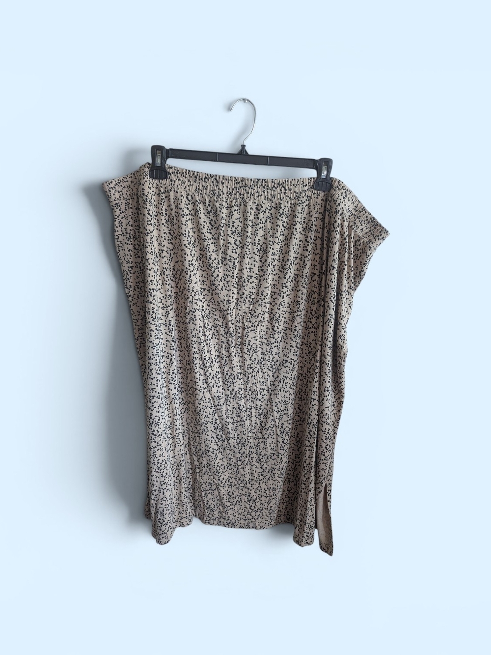 Amazon Essentials Beige Skirt with Black Dot Print
